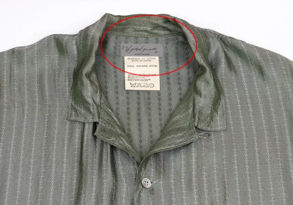 Yohji Yamamoto POUR HOMME Stripe Jacquard Rayon Shirt K-161245_003