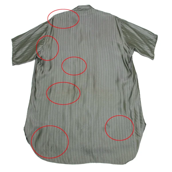 Yohji Yamamoto POUR HOMME Stripe Jacquard Rayon Shirt K-161245_011