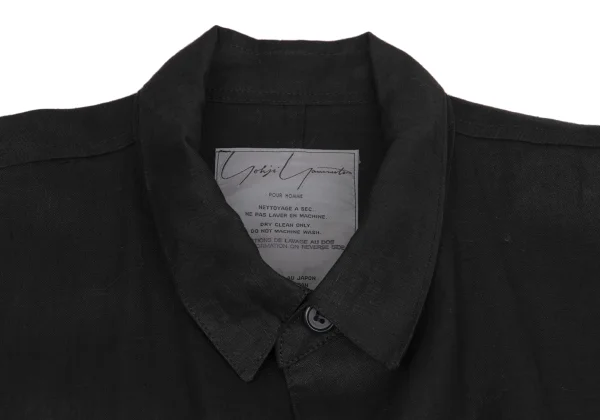 Yohji Yamamoto POUR HOMME Linen Epaulette Shirt Coat K-161246_003