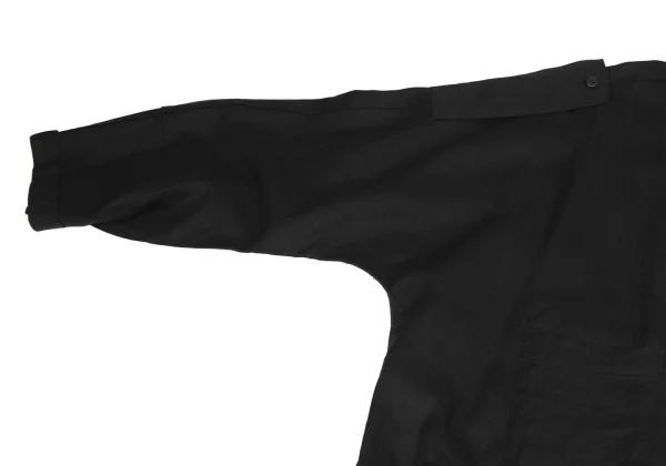 Yohji Yamamoto POUR HOMME Linen Epaulette Shirt Coat K-161246_007