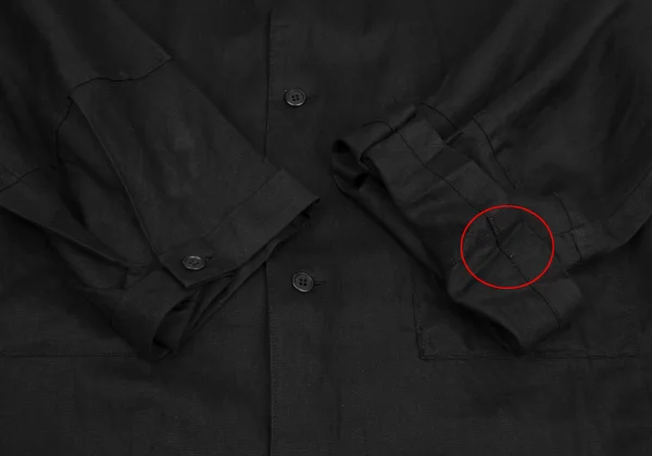 Yohji Yamamoto POUR HOMME Linen Epaulette Shirt Coat K-161246_008