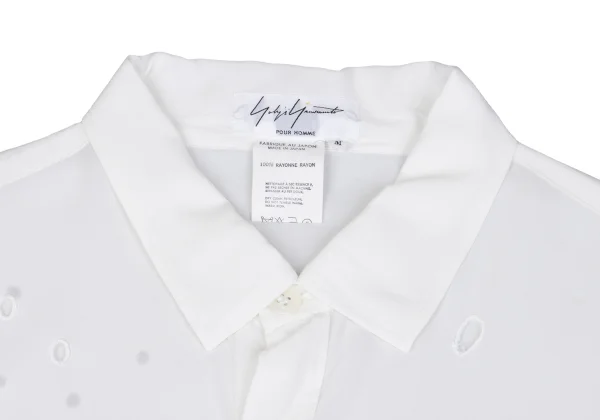 Yohji Yamamoto POUR HOMME Dot Cutting Rayon Shirt K-161248_003
