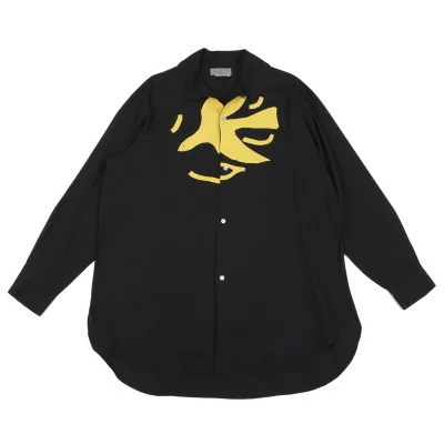 Yohji Yamamoto POUR HOMME Bird Patch Rayon Shirt