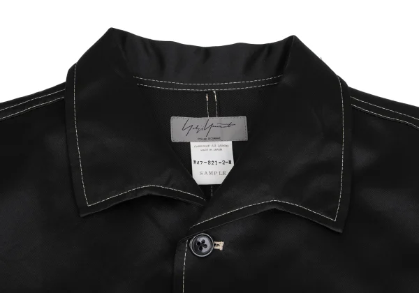 Yohji Yamamoto POUR HOMME Knit Switching Shiny Shirt Jacket K-161251_004