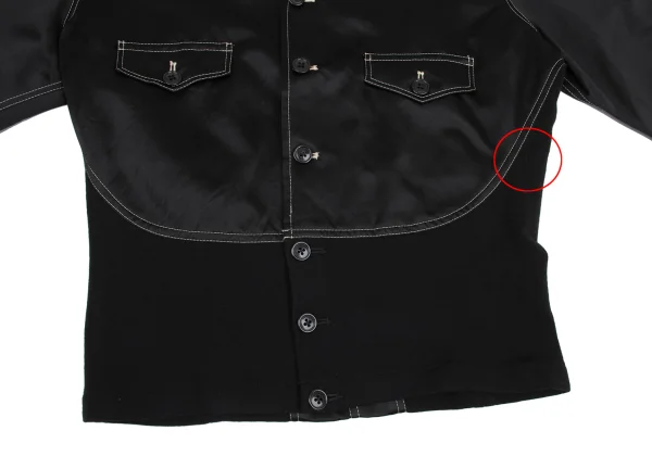 Yohji Yamamoto POUR HOMME Knit Switching Shiny Shirt Jacket K-161251_009