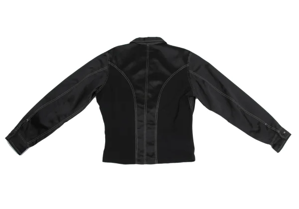 Yohji Yamamoto POUR HOMME Knit Switching Shiny Shirt Jacket K-161251_013