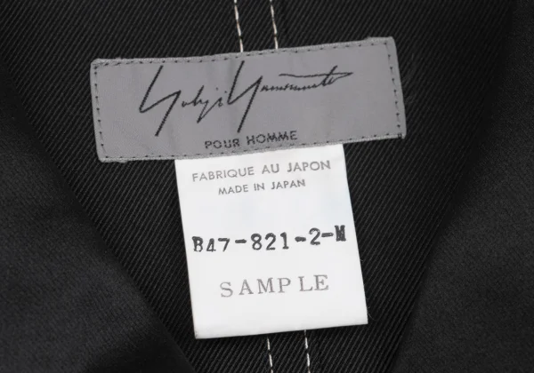Yohji Yamamoto POUR HOMME Knit Switching Shiny Shirt Jacket K-161251_018