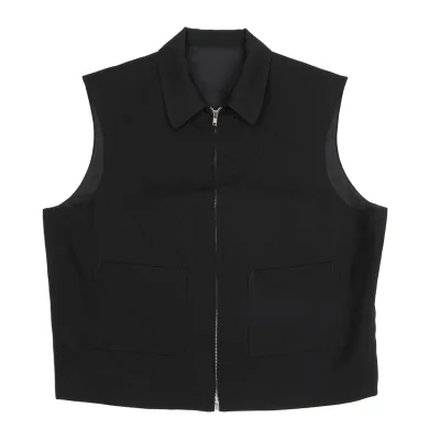 Yohji Yamamoto POUR HOMME Wool Gaba Zip Vest