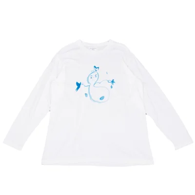 Yohji Yamamoto POUR HOMME Snowman Drawing Print Top