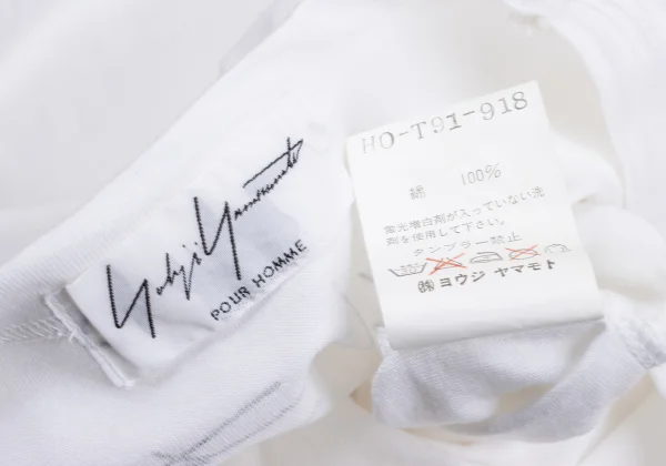 Yohji Yamamoto POUR HOMME Back Point Logo Print T-shirt K-161256_012