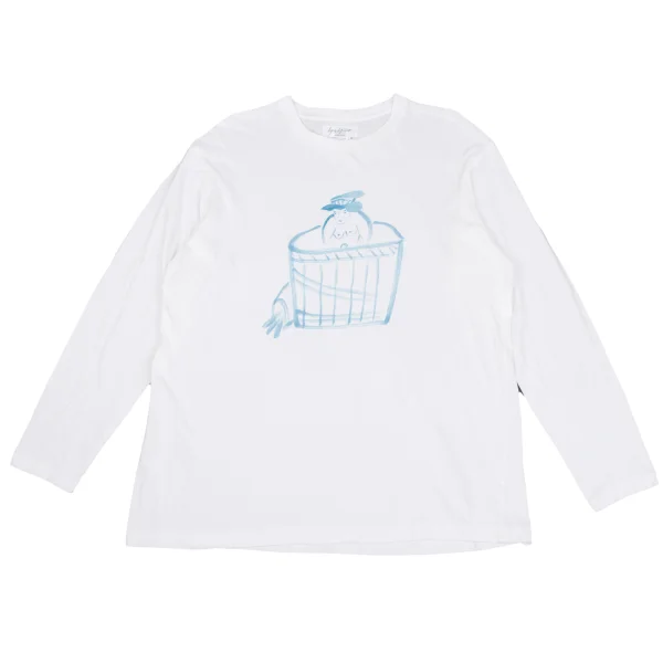 Yohji Yamamoto POUR HOMME Japanese-style Drawing Print T-shirt White M K-161258_001