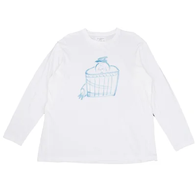 Yohji Yamamoto POUR HOMME Japanese-style Drawing Print T-shirt