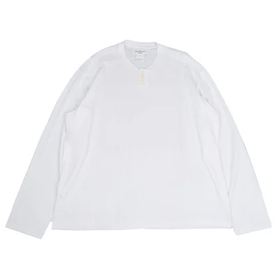 Yohji Yamamoto POUR HOMME Henley Neck Cotton Top