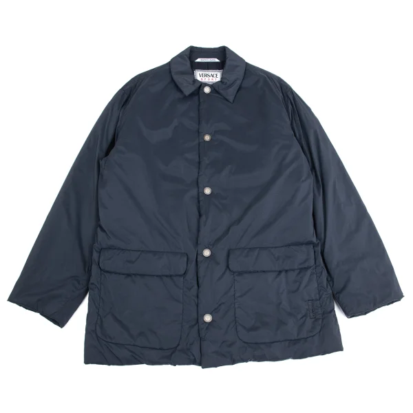 VERSACE SPORT Metal Button Padded Half Coat Navy 54 K-161271_001