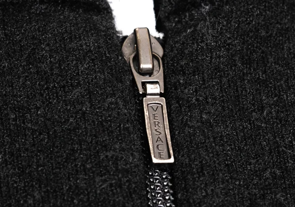 GIANNI VERSACE Angora Blend Zip Knit Blouson K-161272_004