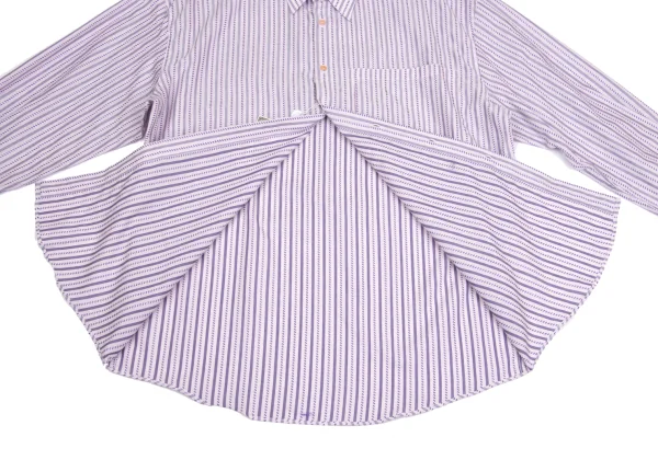 GIANNI VERSACE Checked Stripe Woven Long Sleeve Shirt K-161274_009