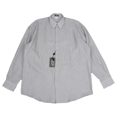 GIANNI VERSACE Pin Dot Stripe Woven Long Sleeve Shirt