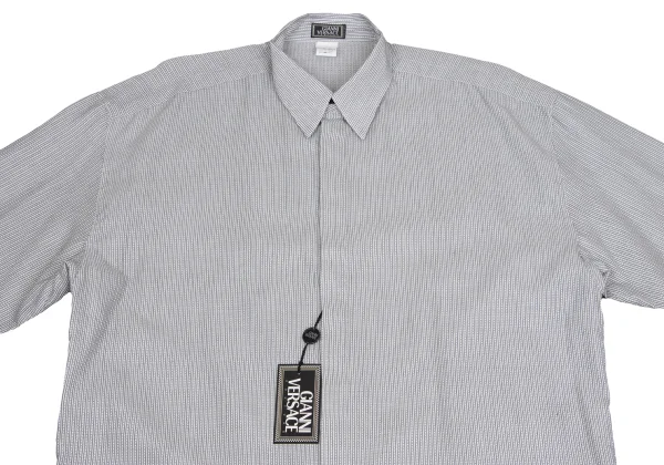 GIANNI VERSACE Pin Dot Stripe Woven Long Sleeve Shirt K-161275_002
