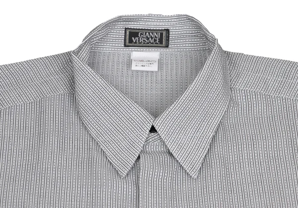 GIANNI VERSACE Pin Dot Stripe Woven Long Sleeve Shirt K-161275_003