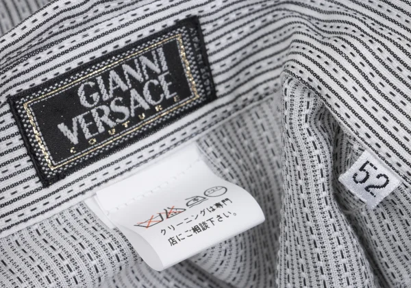 GIANNI VERSACE Pin Dot Stripe Woven Long Sleeve Shirt K-161275_014