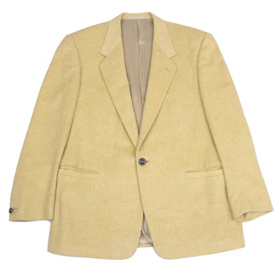 GIANNI VERSACE Mottled Pattern Woven Cashmere Jacket