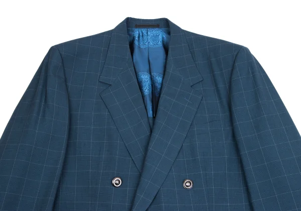 GIANNI VERSACE Medusa Metal Button Checked Jacket K-161278_002
