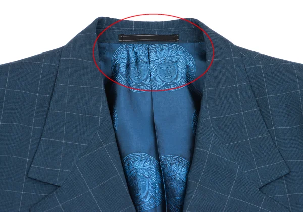 GIANNI VERSACE Medusa Metal Button Checked Jacket K-161278_003