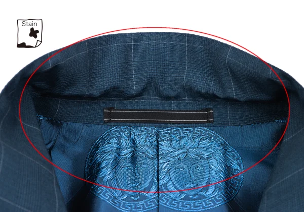 GIANNI VERSACE Medusa Metal Button Checked Jacket K-161278_004