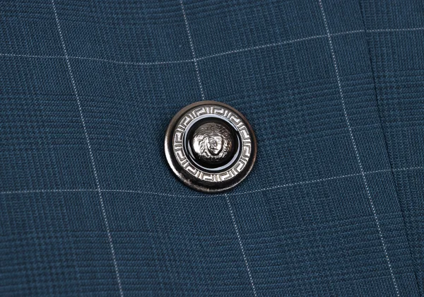 GIANNI VERSACE Medusa Metal Button Checked Jacket K-161278_007