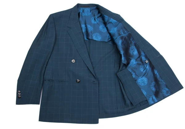 GIANNI VERSACE Medusa Metal Button Checked Jacket K-161278_012