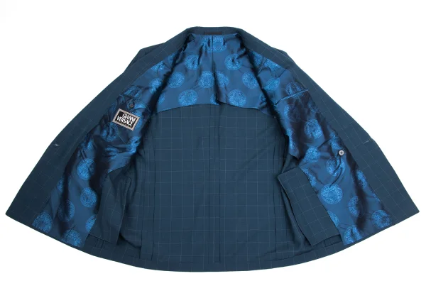 GIANNI VERSACE Medusa Metal Button Checked Jacket K-161278_013