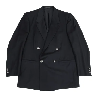 GIANNI VERSACE Medusa Metal Button Double Wool Jacket