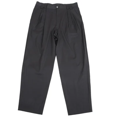 GIANNI VERSACE Silk Blend Tuck Pants
