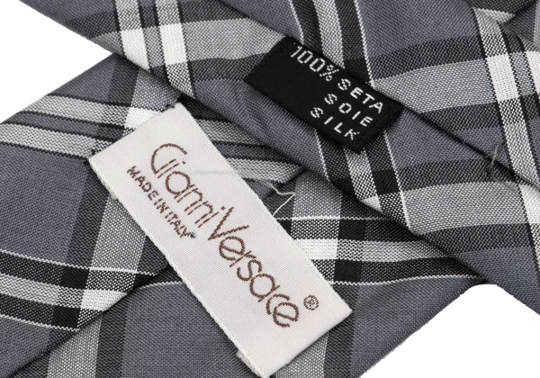 GIANNI VERSACE Check Jacquard Silk Tie K-161293_005