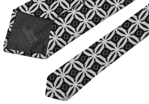 GIANNI VERSACE Graphic Glitter Jacquard Silk Tie K-161294_006