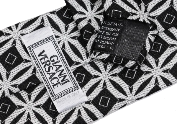 GIANNI VERSACE Graphic Glitter Jacquard Silk Tie K-161294_007