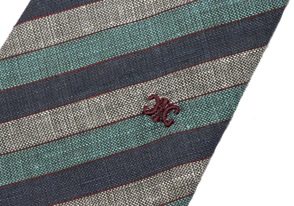 CELINE Linen Silk Regimental Tie K-161296_004