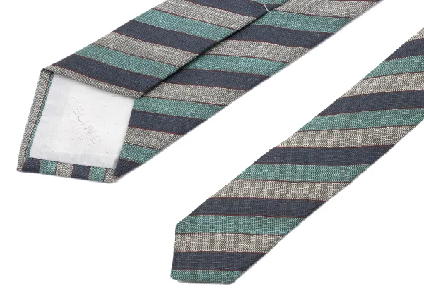 CELINE Linen Silk Regimental Tie K-161296_006