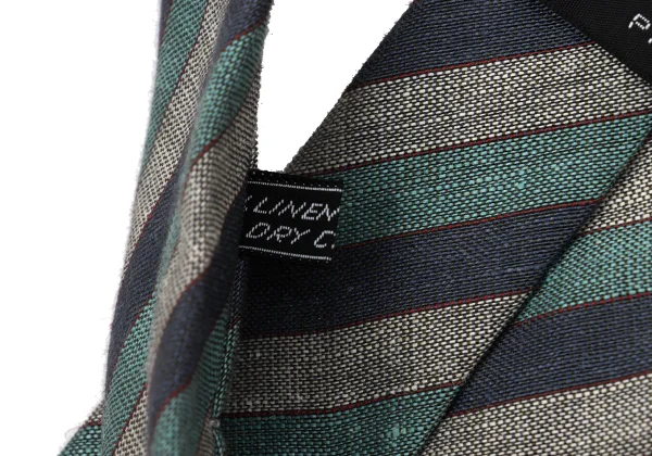 CELINE Linen Silk Regimental Tie K-161296_007