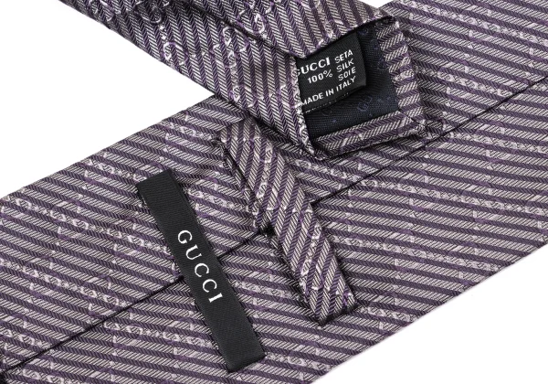 GUCCI GG Stripe Jacquard Silk Tie K-161299_008