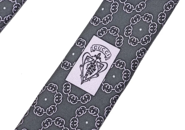 GUCCI GG Circle Printed Silk Tie K-161300_006
