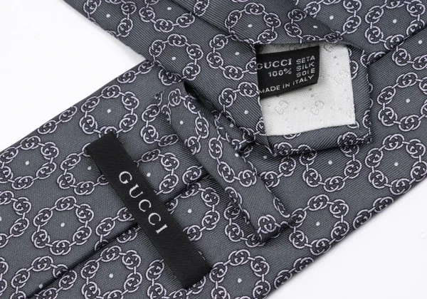 GUCCI GG Circle Printed Silk Tie K-161300_007