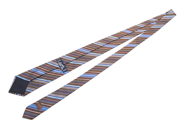 HERMES Multi Stripe Jacquard Silk Tie K-161301_005