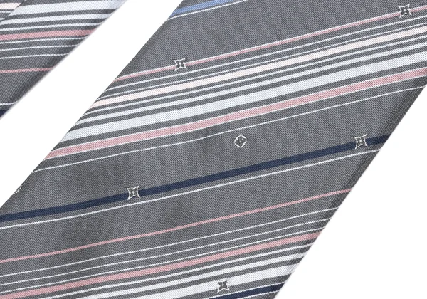 Louis Vuitton Monogram Striped Silk Tie K-161303_004