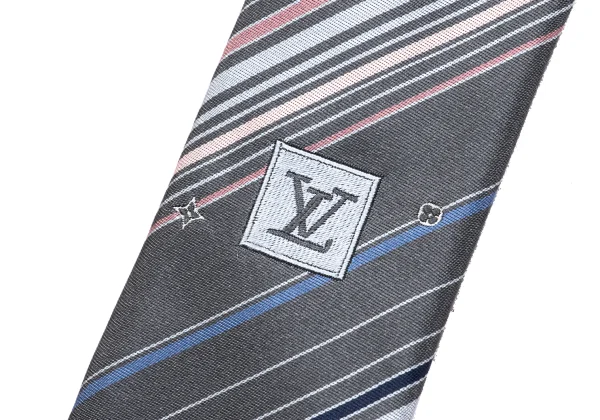 Louis Vuitton Monogram Striped Silk Tie K-161303_006