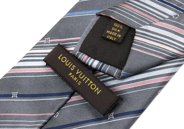 Louis Vuitton Monogram Striped Silk Tie K-161303_007