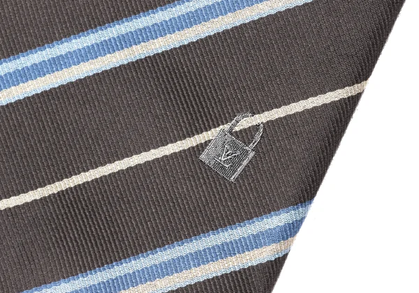 Louis Vuitton Striped Padlock Striped Silk Tie K-161305_004