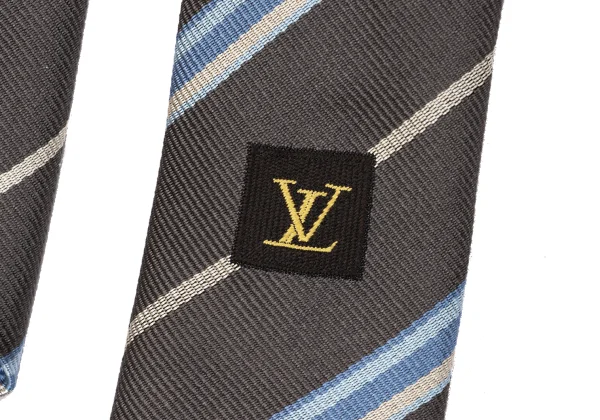 Louis Vuitton Striped Padlock Striped Silk Tie K-161305_007