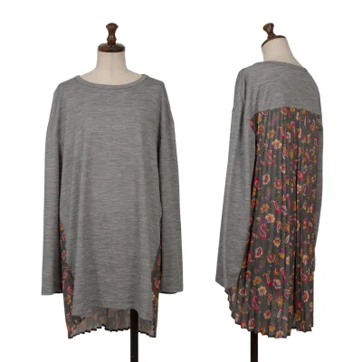 JUNYA WATANABE COMME des GARCONS Back Pleats Paisley Print Switching Top
