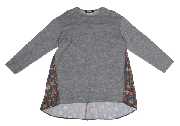 JUNYA WATANABE COMME des GARCONS Back Pleats Paisley Print Switching Top K-161313_002